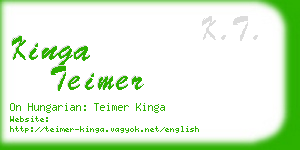 kinga teimer business card